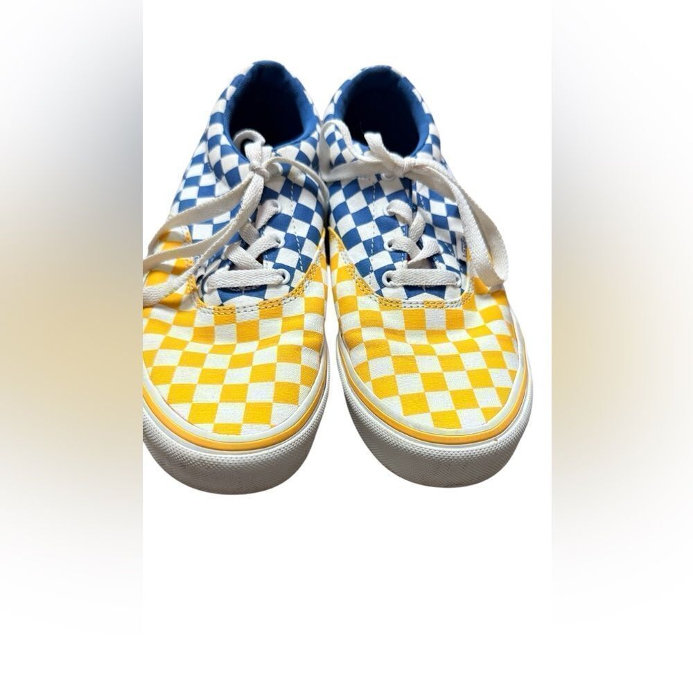 Vans Red, Blue& Yellow Checkered Sneakers - Picture 2 of 6